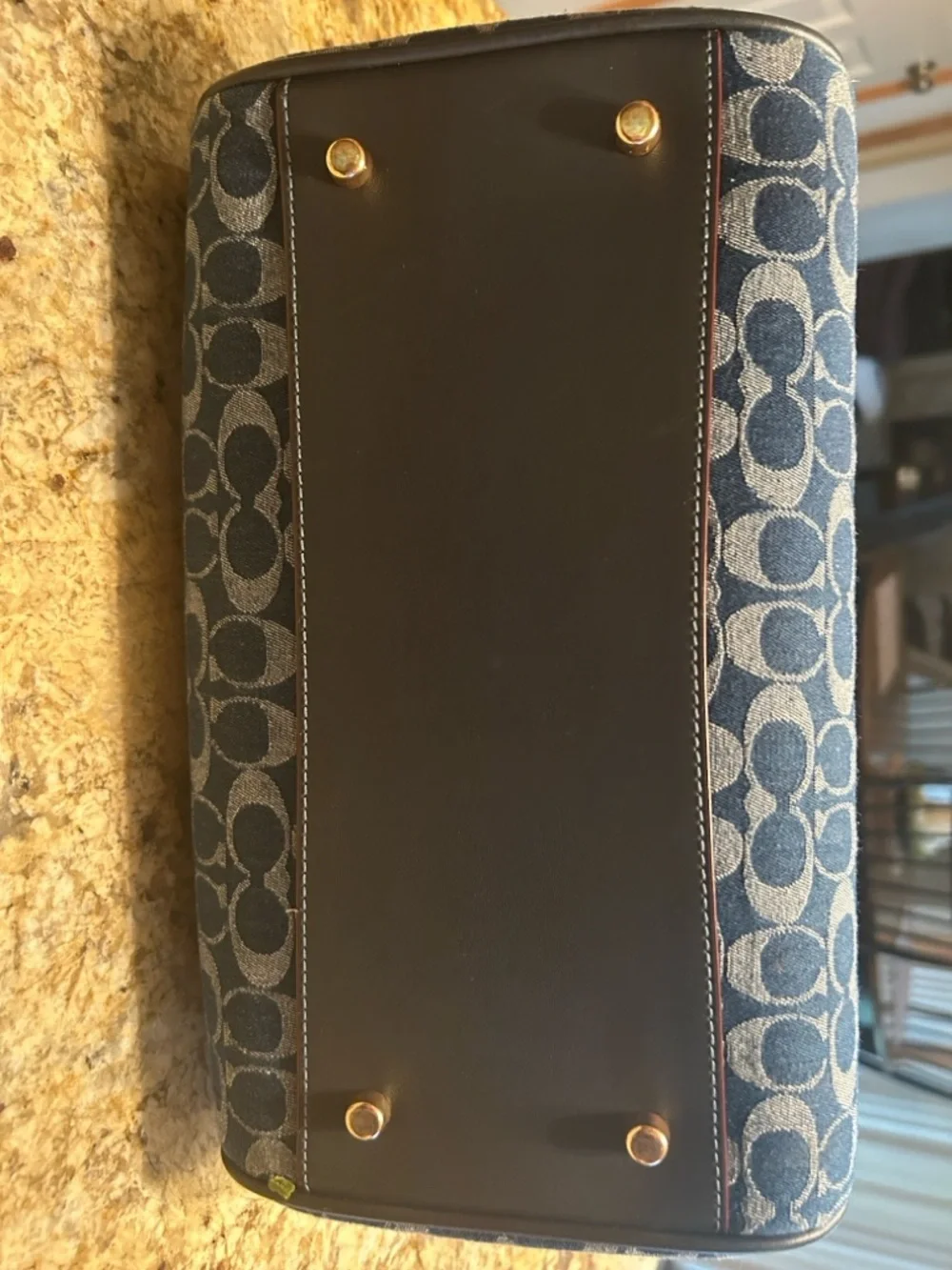 Large COACH Denim Rowan Satchel, EUC!! - Picture 5 of 10